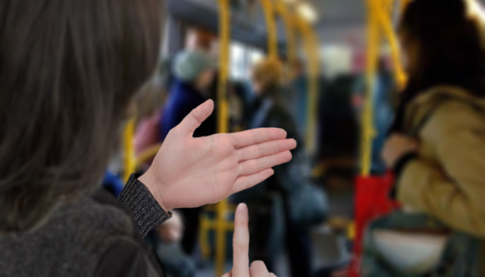 Heartbreaking: woman who forgot smartphone swipes at air