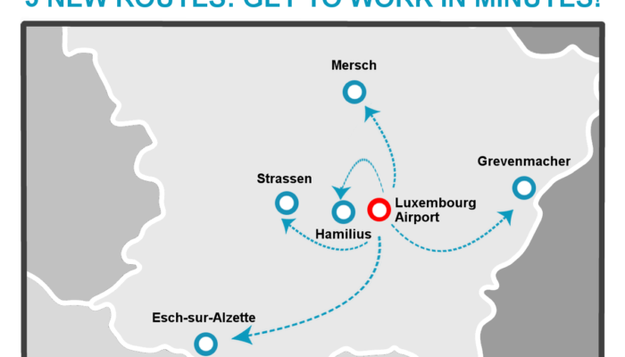 New Luxair routes to Esch, Strassen, Hamilius and more