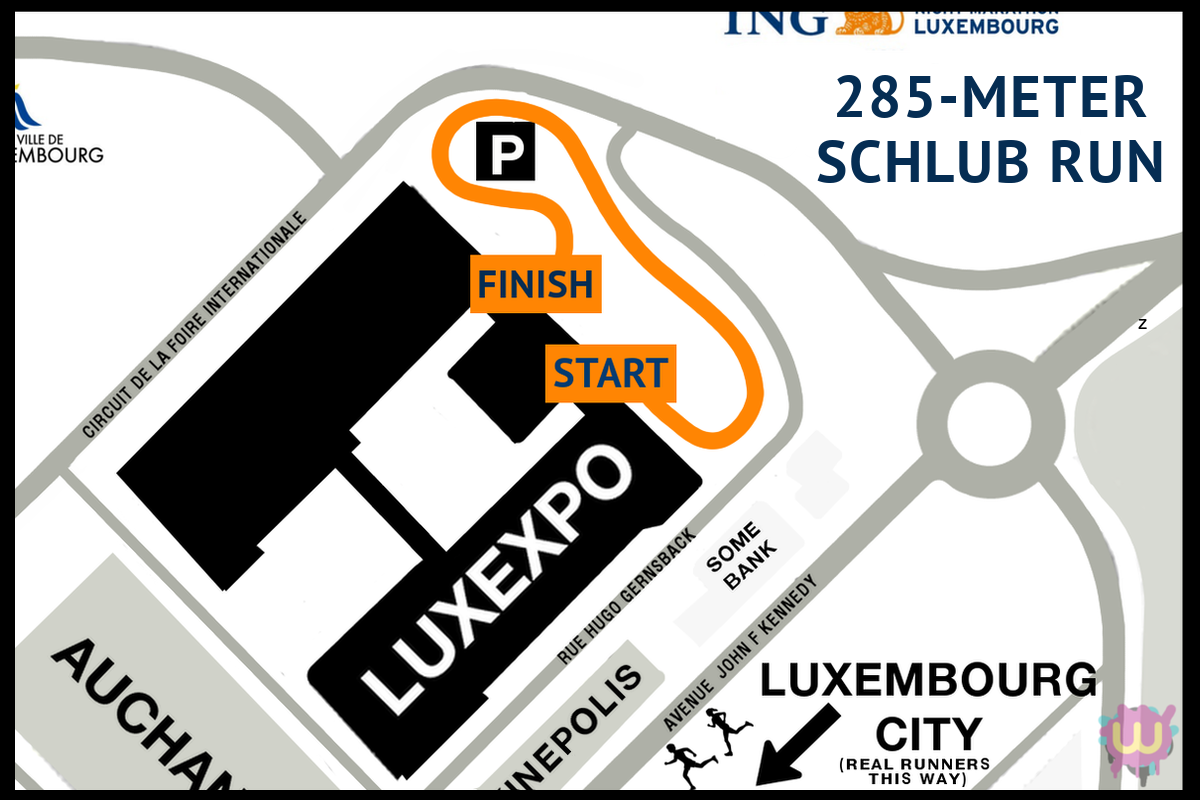 ING Marathon Luxembourg race map
