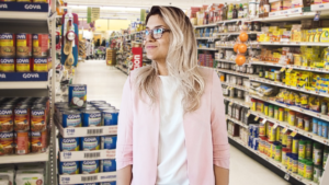 Adult woman hides from boss at Auchan supermarket in Luxembourg