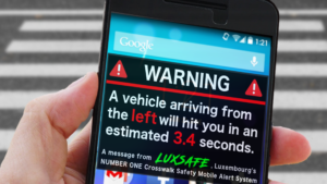 Luxembourg crosswalk mobile safety app