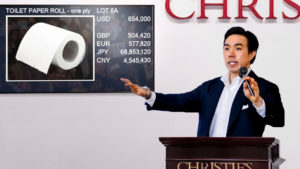Toilet paper roll at auction sells for €577,000