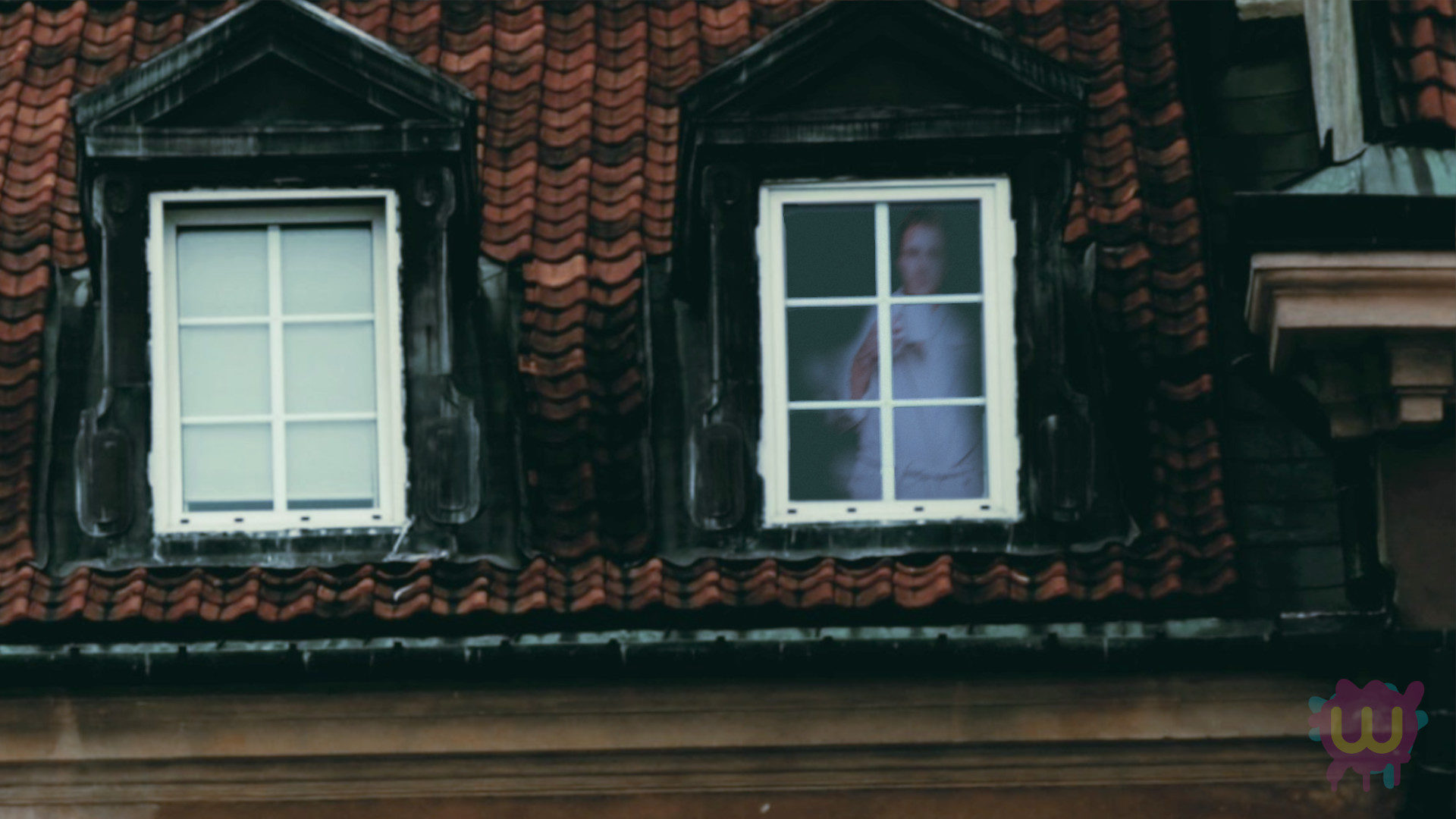 Ghost in Luxembourg window jut man who's teleworking