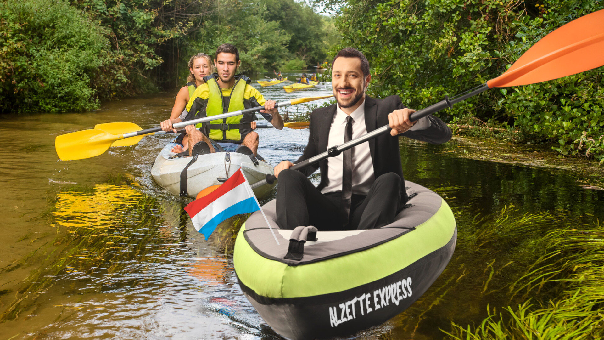 Kayak to work in Luxembourg