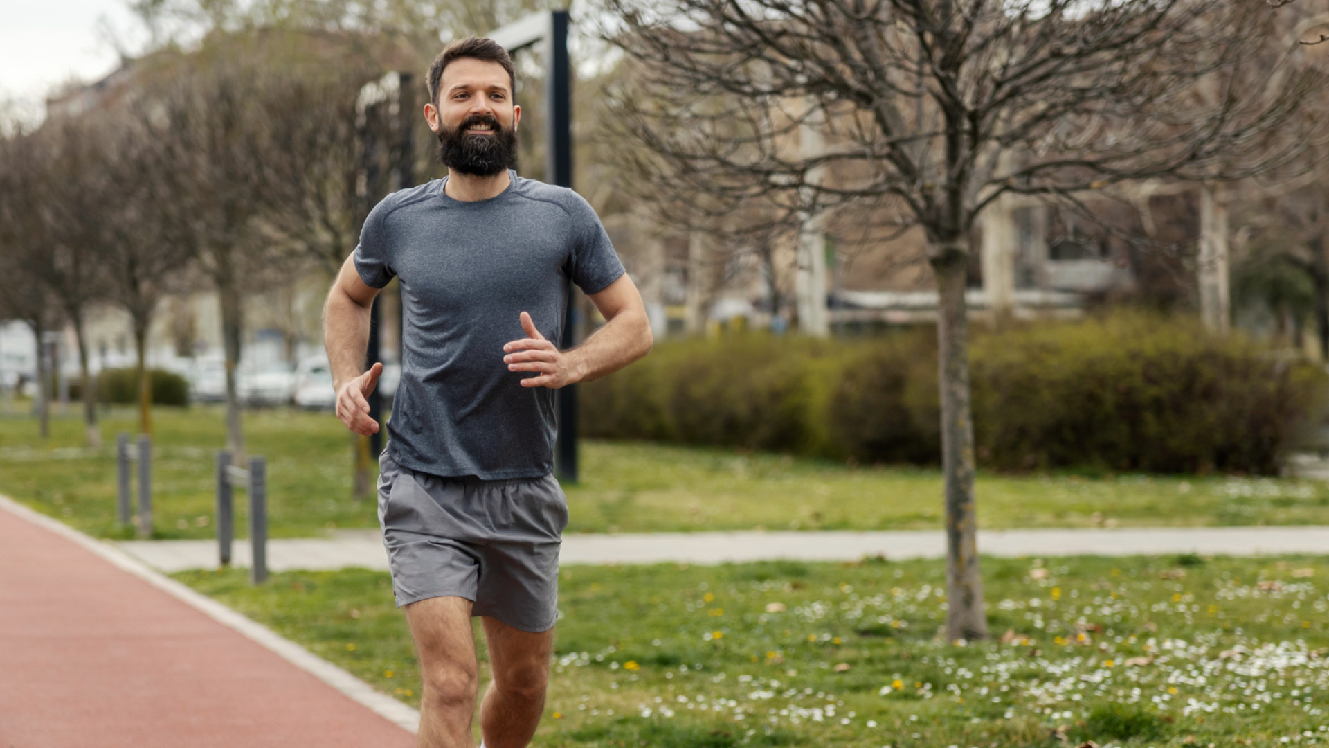 Why is this man running?